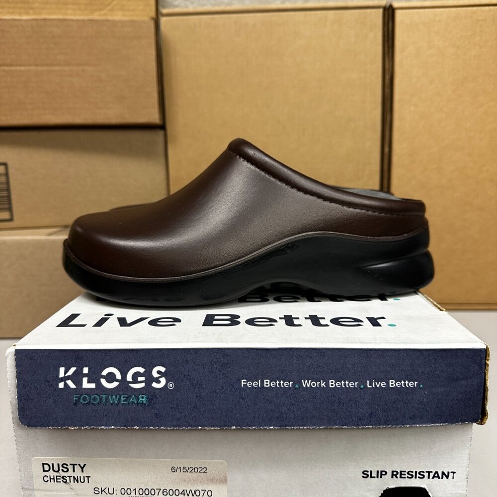 Klogs Dusty Slide in Shoes - chestnut -  New In Box size 7 Wide - Picture 3 of 6